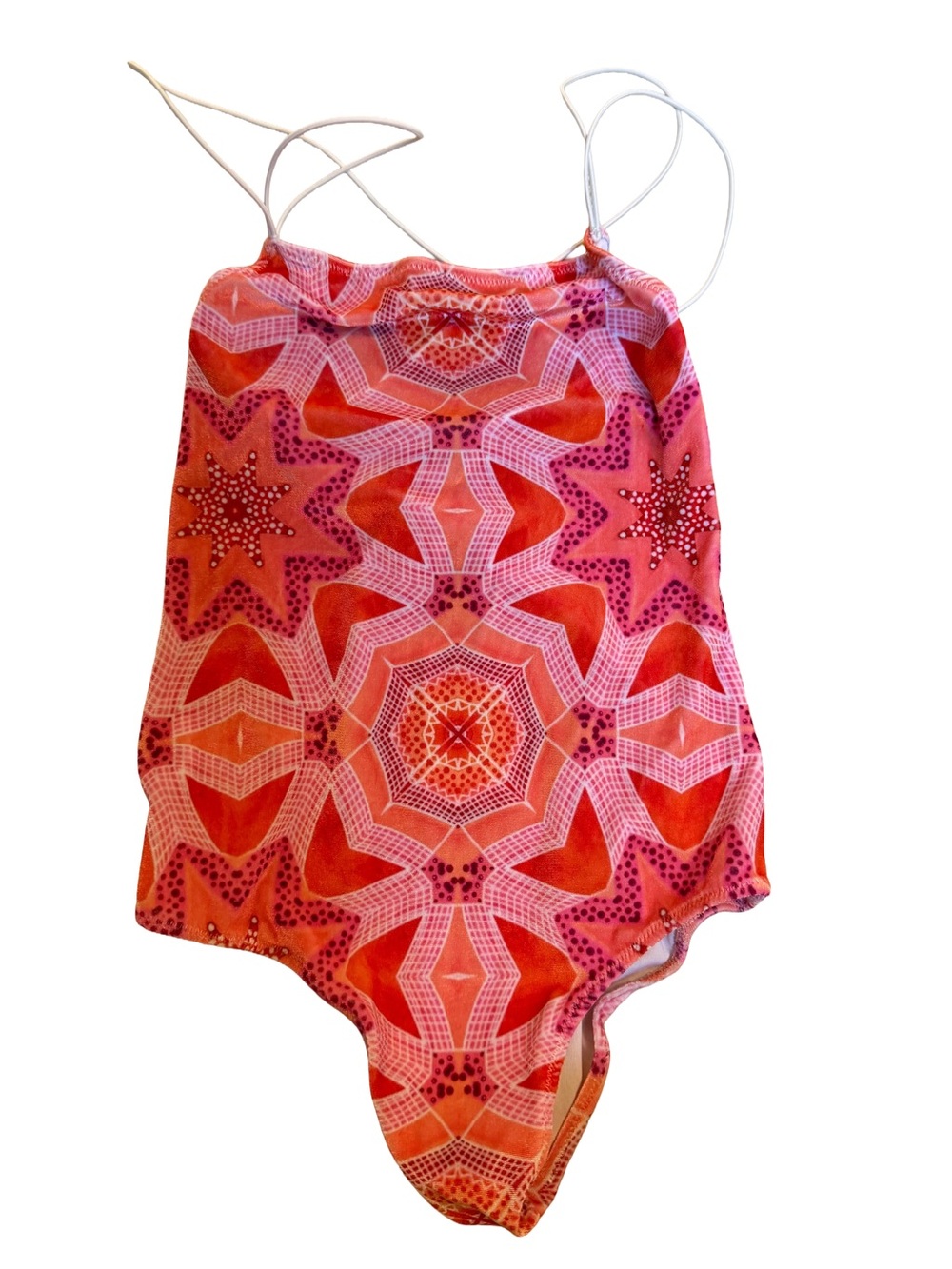 SAMPLE SALE Festival Printed Velvet Strappy Bodysuit